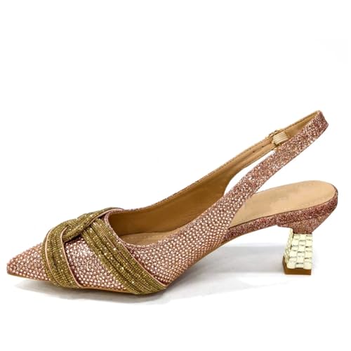 Ensemble chaussures et sac champagne violet pointu 42.5