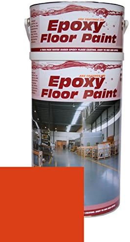 Epoxy Resin Floor Paint by Ask Coatings. for Garage, Industrial and Domestic. 5L (Red)