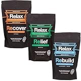 RELIEF/REBUILD/RECOVER Athletic Soak Therapy - 17 oz- Bath and Spa Aromatherapy Salt Fragrance for Soaking Aches & Pains