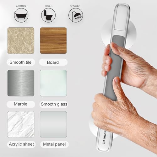 Poignée de douche ventouse robuste barre d'appui de salle de bain mobile - 7