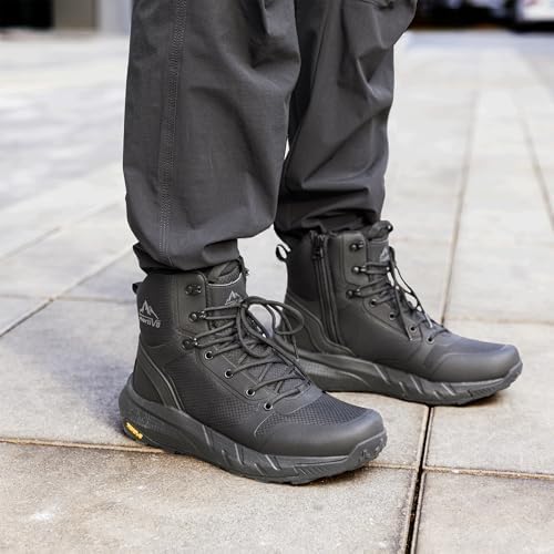 NORTIV 8 Men's Lightweight Military Tactical Work Boots,Black,11 - 1