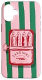 Picture of Pink Sardine Maximalist Vintage Food Stripes Aesthetic Cute Case for iPhone 16 Plus