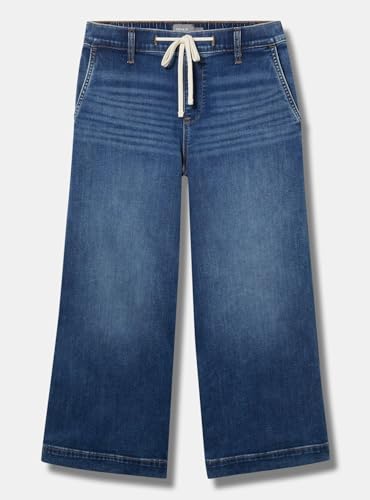 Torrid Women's Plus Size Jeans - Weekend Wide Leg Ankle Crop Mid-Rise Jean3