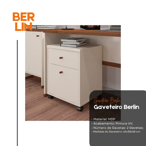 VIANOSSA - Gaveteiro Berlin Cor:off White/naturale