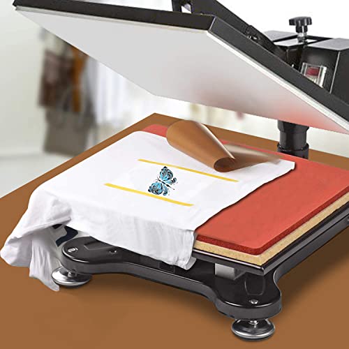 Folhas de teflon para máquina de prensa térmica, 40,6 cm x 50,8 cm, rolo de papel PTFE antiaderente