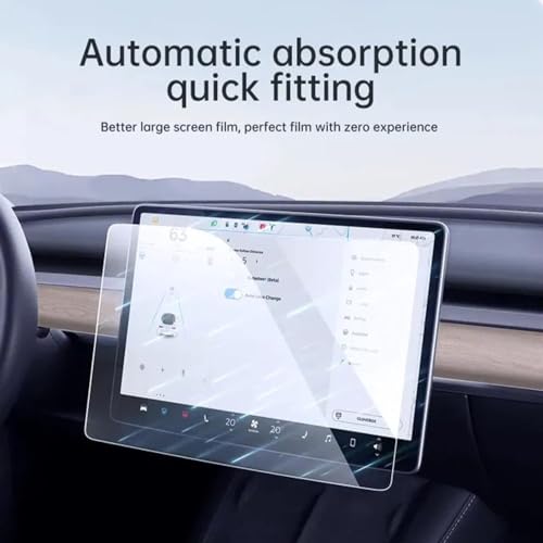 Image of LF Touch Screen Guard For Hyundai Creta 2024 SX, SX Tech, SX (O) Car Accessories Full Screen Infotainment System Protector | GPS Navigation - Clear