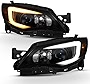 ACANII - For [Halogen Model] Black Smoked 2008-2014 Subaru Impreza WRX Switchback LED DRL Projector Headlights Headlamps