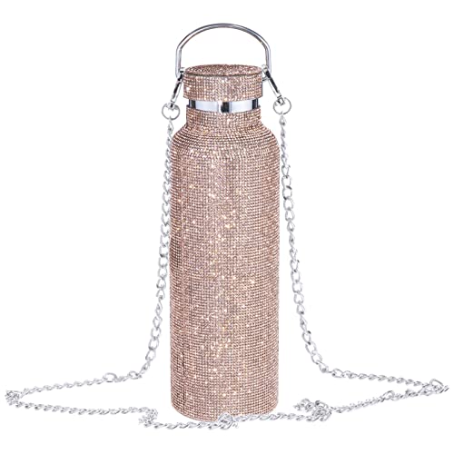 NonMiFyR Botella con Cadena de 500 Ml, Botella Isotérmica Recargable, Taza Térmica con para Aislamiento Térmico, Hervidor de Agua con Diseño de,