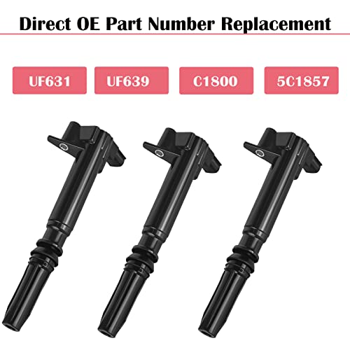 Set of 8 Ignition Coils Fits for 6.2 V8 Ford F250 F350 E350 Super Duty 2010 2011 2012 2013 2014 2012 2016 2017 Coil Packs Driver Side & Passenger Side Replaces# UF639 UF631 C1800 C1801 - Thumbnail 3