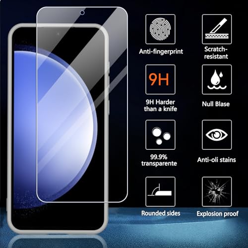 Image of OWKEY Design for Galaxy S23 FE Case 6.4'', Magnetic Galaxy S23 FE Case for Magsafe with Screen Protector [Military-Grade Protection] Shockproof Phone Cover Slim Protective Bumper for S23 FE 5G, Gray