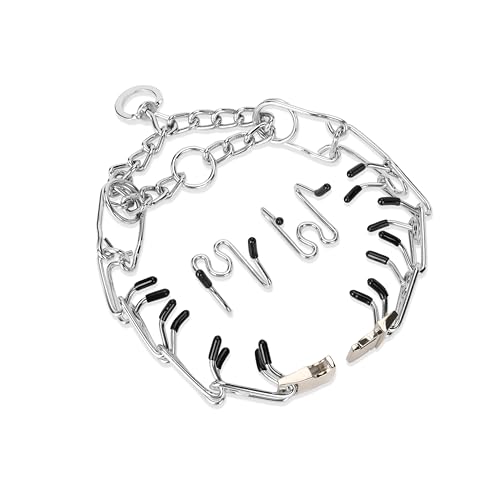 Azinoo Adjustable Pinch Dog Training Collar Quick Release Buckle with Two Extra Links for Small Dogs