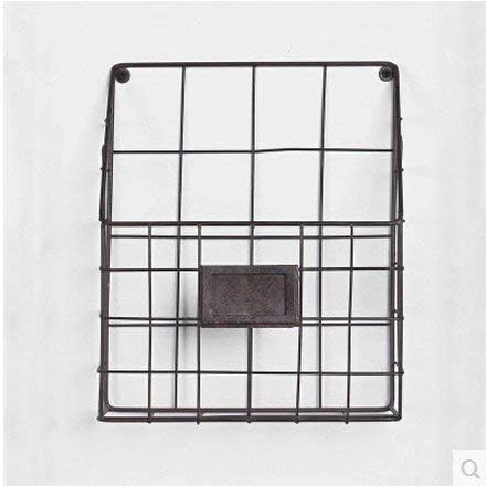 GOLDBEARUK Metal Door organizer Black single layer - Letter Rack - Mail Catcher Mininalistic