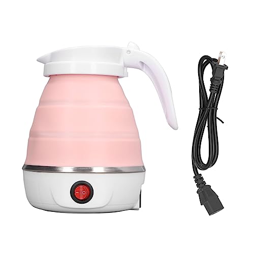 Hervidor eléctrico plegable portátil 0.6L rosa miniatura 2