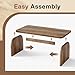 Tribesigns Rectangle Coffee Table, 47-Inch Wood Rectangular Living Room Table, Farmhouse Accent Center Low Cocktail Tea Table with Sturdy Base & Rounded Corners, Easy Assembly (Rustic Brown)