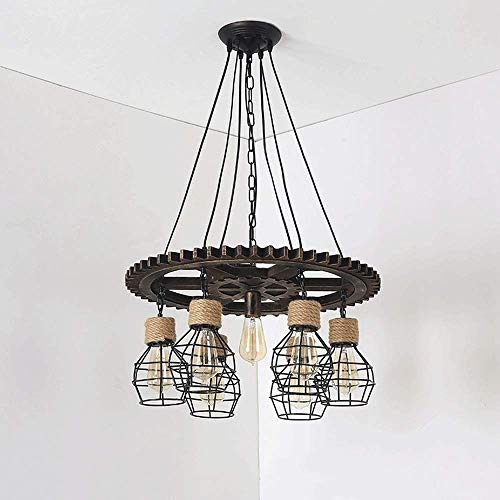 Raelf Industrial retro chandelier 7 antique chandelier Industrial wrought iron solid wood hanging lamp ceiling lamp wooden gear chandelier Bar, cafe restaurant steampunk light pendant lamp chandelier steampunk buy now online Raelf Industrial retro chandelier 7 antique chandelier Industrial wrought iron solid wood hanging lamp ceiling lamp wooden gear chandelier Bar, cafe restaurant steampunk light pendant lamp chandelier steampunk buy now online