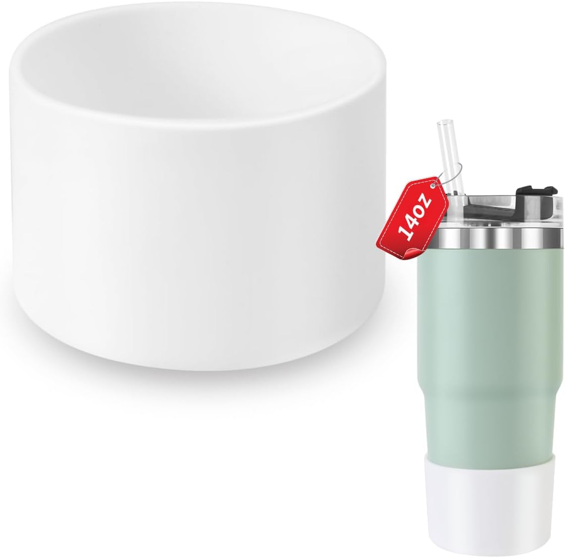 crayBG Boot for Stanley 14 OZ Cup, Boot for Stanley 14 OZ, Boot for 14 OZ Stanley Cup Accessories （White）