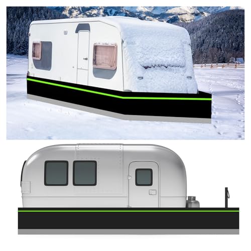 DanyLongdo No Drilling Required Skirting for Mobile Home Exterior 31 Inches High Rv Winter Skirting High-Density Fiberboard Rv Skirting for Travel Trailer,18m