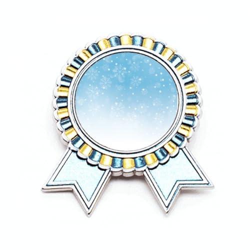 Broche flocon de neige bleu ciel en métal taille M une idée cadeau idéale