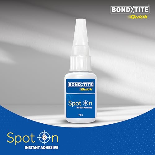 Image of Bondtite Quick Spot-On Instant Adhesive| 10g (Pack of 2) | DIY Repairs, Crafts, and Household Fixes, All-Purpose Adhesive with Precision Nozzle & Anti-Clog Cap
