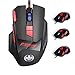 TESHIUCK Wired Gaming Mouse with 8 Buttons,6800DPI,Breathing Backlit LED,USB Optical Games Mice for PC Computer Laptop Ps4 Gamer (Black)