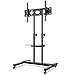 RFIVER Supporto TV da Pavimento Carrello Porta TV con Ruote per 32 a 75 pollici LCD LED Plasma con Altezza Regolabile Nero