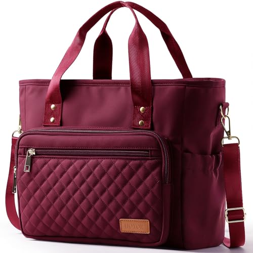 HOTOR Lunch Box for Women - Insulated Lunch Bag with Multiple Pockets, Portable Lunch Tote & Cooler with Handles & Adjustable Strap for Work, Picnic, Short Trip, 12.6