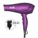 Matte Purple Hair Dryer 1875W Powerful Fast Drying Negetive Ion Blow Dryer Strong Air Flow 2 Speed & 3 Heat Settings DC Motor Plus One Concentrator