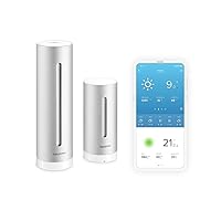 Netatmo Stazione meteo intelligente: WiFi, wireless, sensore interno ed esterno, previsioni del...
