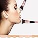 UNIMEIX Double Ended Makeup Foundation Brushes 2-in-1 Make Up Brushes Eye Shadow Brush for Blending Liquid Foundation, Concealer Cream (Rose)