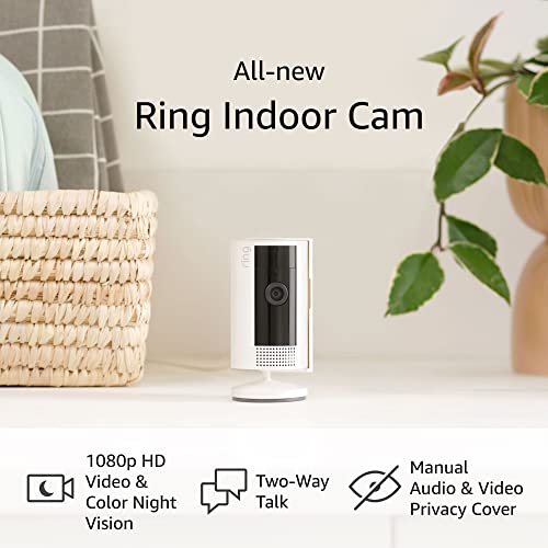 All-New Ring Indoor Cam (2Nd Gen) | 1080P Hd Video & Color Night Vision, Two-Way Talk, And Manual Audio & Video Privacy Cover (2023 Release) | White #TOP5