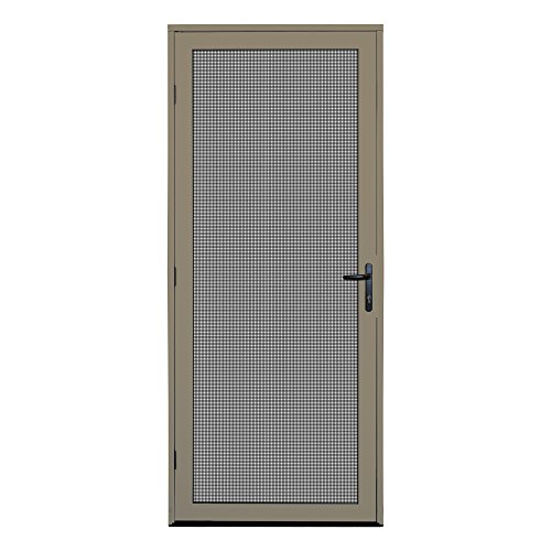 Titan 32x80 Meshtec Ultimate Security Screen Door | Aluminum Full View Meshtec Advanced Screen System | Surface Mount | 3pt Lock System & high tensile-Strength Stainless Steel mesh Screen Desert Sand