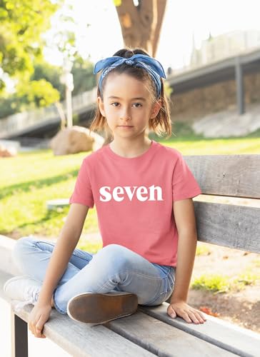 Image of 7th Birthday Shirt Girls 7 Years Old Seven Outfit Seventh Tshirt Gift Girls top 7