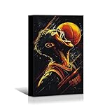 superbpag Canvas Wall Art Inspirational Basketball Player Pictures Prints for Home Bedroom Living Room Decor, Ready to Hang, Wrapped Canvas - 1.5 Inch Thickness
