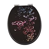 SINOBATH WC Sitz mit Absenkautomatik, Viele Bunte Motive, Toilettendeckel aus Holz, Stabile Qualität, Einfache Montage