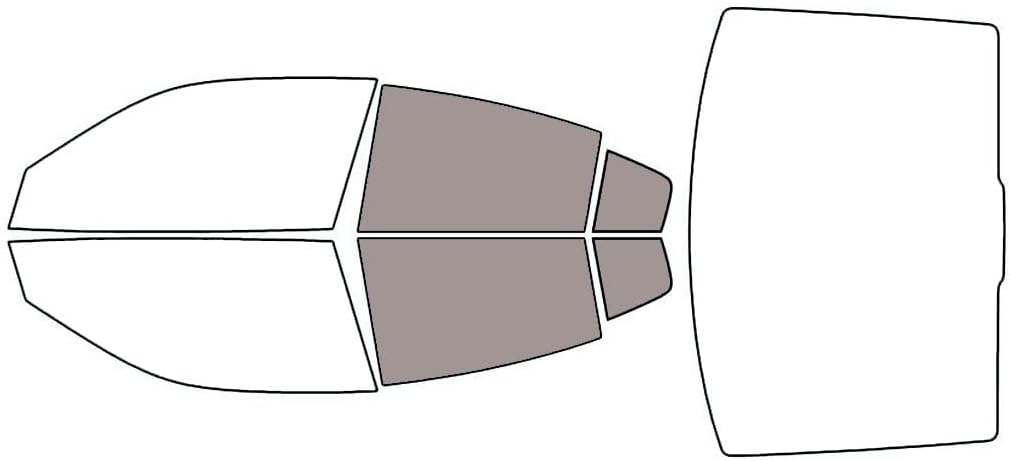 Rvinyl Window Tint Kit Compatible with Dodge Charger 2015-2023 - Black 20% - Single Ply No Bubble Film - Do it Yourself Vehicle Front Precut Kit