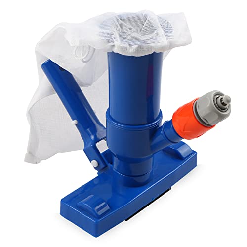 kosingna Pool Vacuum Jet Underwater Cleaner Brush with Clip Handle Drawstring Bag Removes Corners Debris Ideal Cleaning Tools for Above Ground Inflatable Pool Spa Hot Tub Pond Waterfall