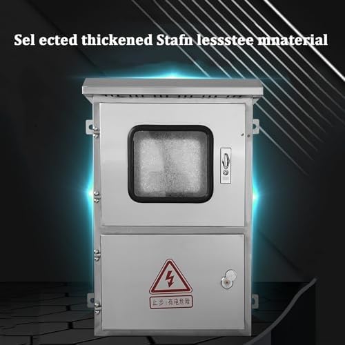 304 Stainless Steel Waterproof Electrical Enclosure Box, Outdoor Junction Box for Automated Systems, Metal Project Box with Lock & Mount,