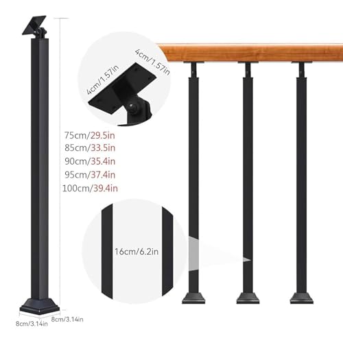 Balaustres de metal ajustables elegantes para interiores de diseño moderno 6