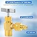 Tigbear R1234YF Refrigerant Tank Adapter, R1234YF Vacuum Pump Adapter Fitting, R12 to R1234YF Adapter with 1/2 LH to 1/4 Flare for Refrigeration System