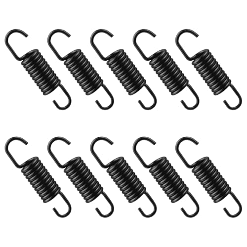 Zookpr 10 Pack 2-1/4 Inch Recliner Spring, Durable Tension Springs for Recliner Sofa Bed, Replacement Furniture Spring, Black(12 Turn)