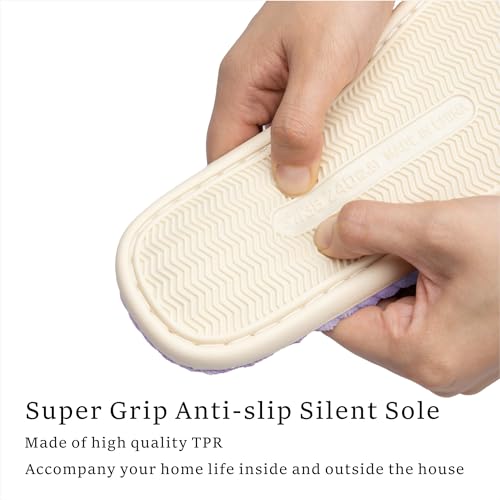Image of Chantomoo Slippers for Women Memory Foam House Womens Slipper Slides Home Bedroom Bathroom Spa Open Toe Corduroy Bow Slippers Cozy Comfortable