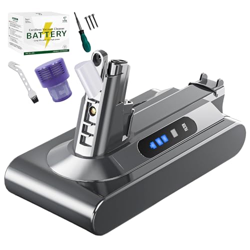 yewruck ダイソン V10 バッテリー SV12 4000mAh 掃除機交換用バッテリー 25.2V 互換 Dyson V10 Animal V10 Absolute V10 Motorhead V10 Fluffy などV10全シリーズ掃除機対応 保護回路搭載 壁掛けブラケット対応 PSE認証済み (V10)