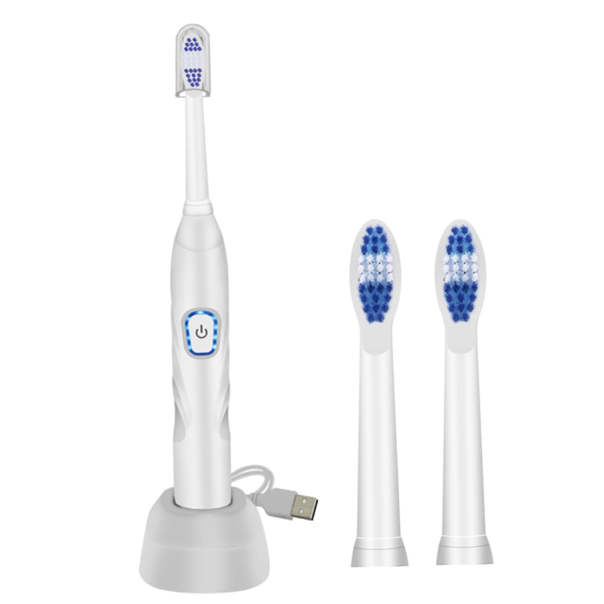 HOMOCONO Electric Toothbrush for Boys and Girls 3 Modes USB Charging Timer Soft Bristles Family Pack Toothbrush Vibration