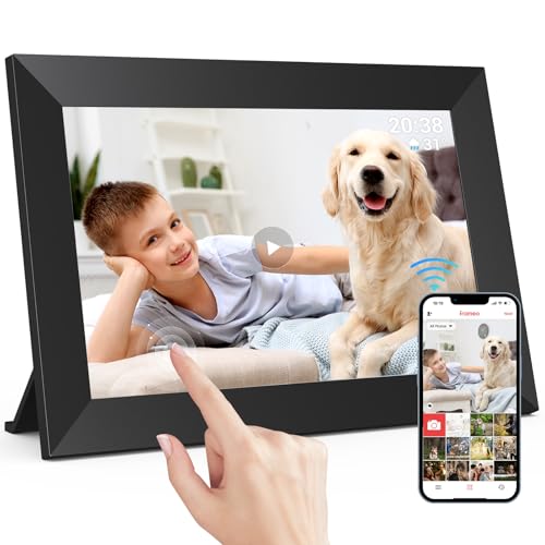 10.1 Inch WIFI Digital Photo Frame 1280 * 800 IPS for up to 80000+ Picture,Built in 32GB Memory,Quickly Share Photos or Videos Remotely Via the Frameo App