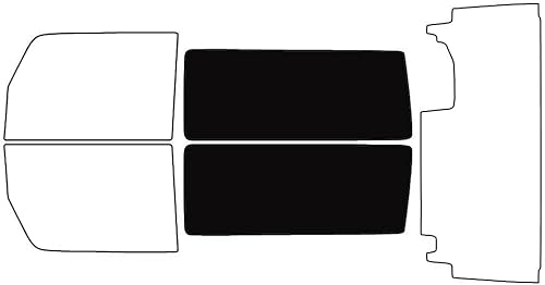 Rvinyl Kit de tinte de ventana compatible con Jeep Wrangler 2011-2018 (2 puertas, Jk) - Kit de precorte trasero - 5%