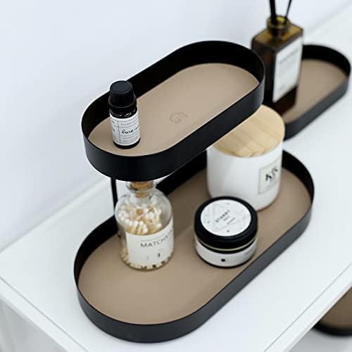boxfan Makeup Organizer, 2 Tier Bathroom Cosmetic Storage Shelf for Dresser and Countertop,Metal Storage Racks (Large) image 3