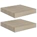 Produktbild vidaXL 2X Wandregal Schwebend Hängeregal Wandboard Bücherregal Schweberegal Regalbrett CD DVD Regal Dekoregal Eichefarben 23x23,5x3,8cm MDF