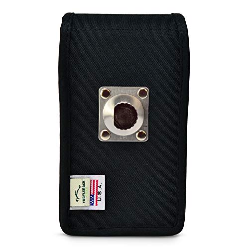 Turtleback Premium Nylon Phone Holster for iPhone 13 & 12 Mini, Large - Black Belt Holder Fits Defender Cases - Cell Pouch with Metal Clip, Magnetic Closure - Thumbnail 3