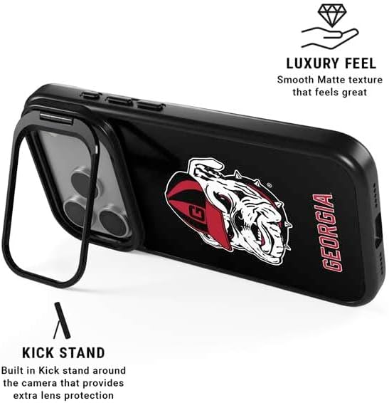 Skinit Kickstand Phone Case Compatible with iPhone 17 Pro Max - Officially Licensed University of Georgia Bulldogs Mascot Design