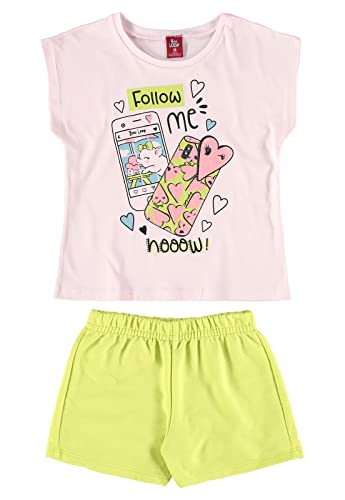 Conjunto Cropped e Short Infantil, Bee Loop, Meninas, ROSA, 04